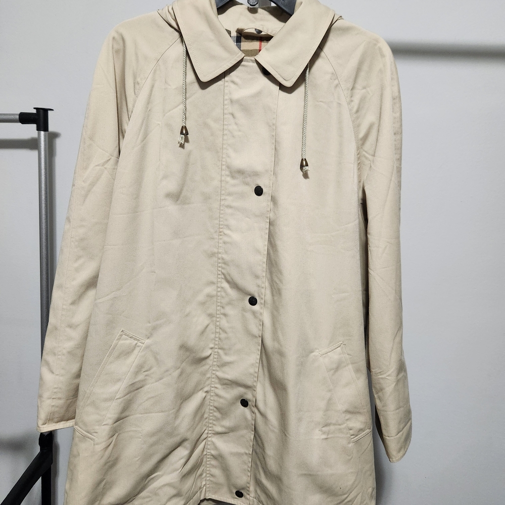 Burberry Vintage Short Hooded Trench Coat